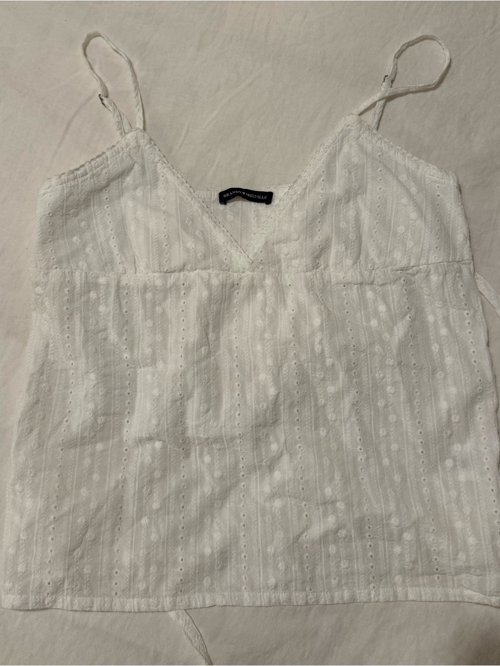 Brandy Melville White Eyelet Cami Top